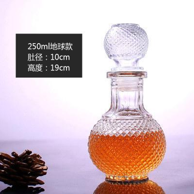 250-1000ml High-grade Transparent Glass Wine Bottle Whisky Dispenser Creative Red Wine Bottle for Liquor Scotch Bourbon