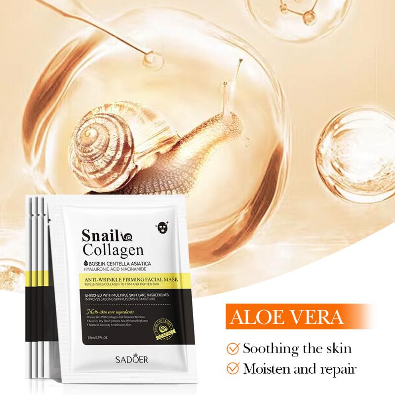 Snail Mask SADOER Collagen Anti-Wrinkle Firming Fine Skin Mask