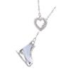 Sweet Candy Colored Alloy Skating Charm Necklace Featuring Crystals for Fashion Appeal