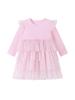 Little Maven Autumn Girls' Long Sleeve Princess Dress with Mesh Skirt