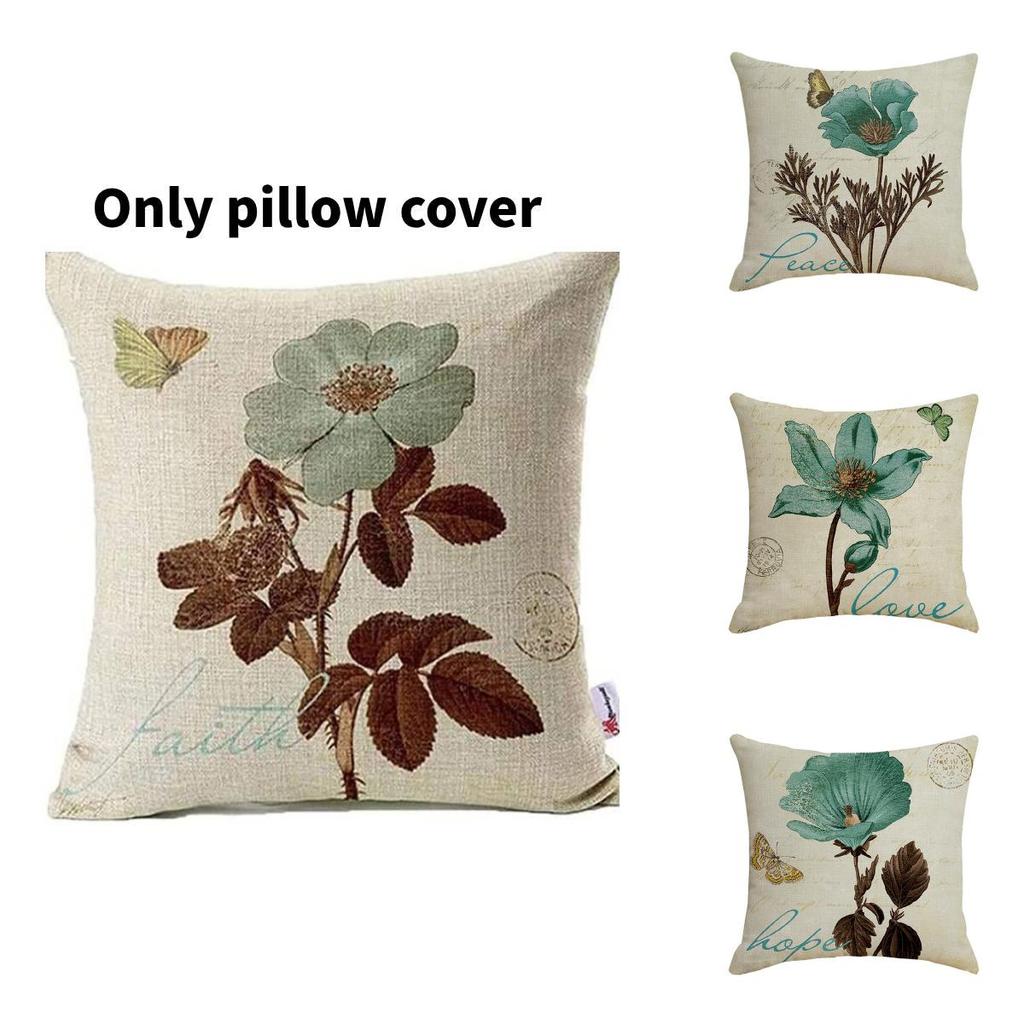 Floral Butterfly Pillowcase For Living Room Decor With Polyester Material For Home Use