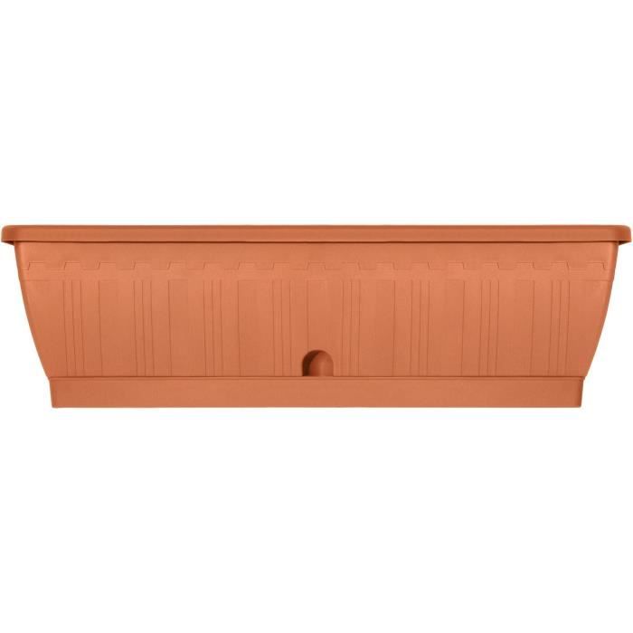 Blumenkasten - GARDEN ID Terraflor - Terra 60 cm - Stabilität - Wasserspeicher - Recycelt & 100% recycelbar - Volumen für Pflanzen.