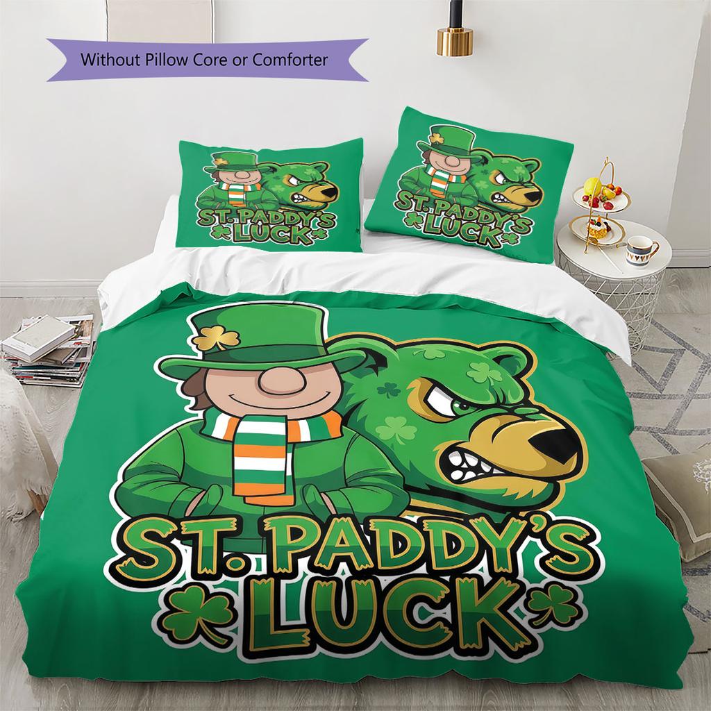 Unionbears Muster Bettwäsche Steppdecke Set Bettbezug Kissenbezug Heimdekoration Geburtstagsgeschenk (1 Bettbezug + 2 Kissenbezüge, ohne Füllung)