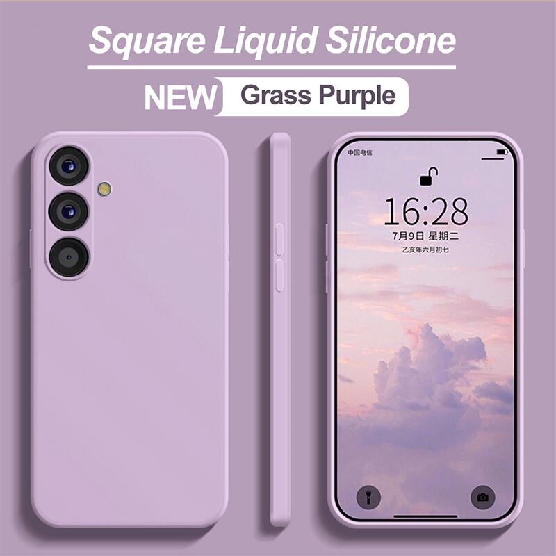 Für Für Samsung A55 A54 5G Hülle Quadratische Flüssigsilikon Handyhüllen Für Samsung Galaxy A55 A54 A 55 5G S24 Ultra Plus Rückseite Weiche Abdeckung