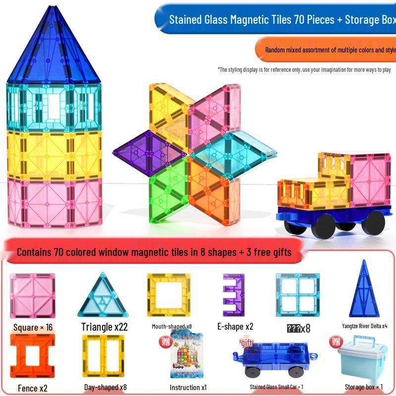 Colorful Magnetic Building Blocks for Kids - Educational Toys for Boys and Girls