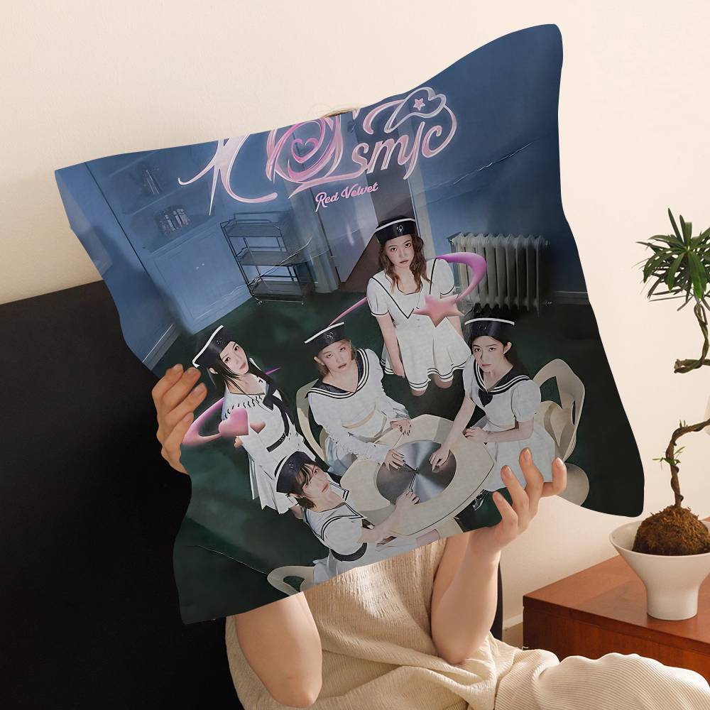 Popular Kpop Style R-Red V-Velvet Pillow Cover Sofa Cushion Cover Home Room Decoration Children Gift