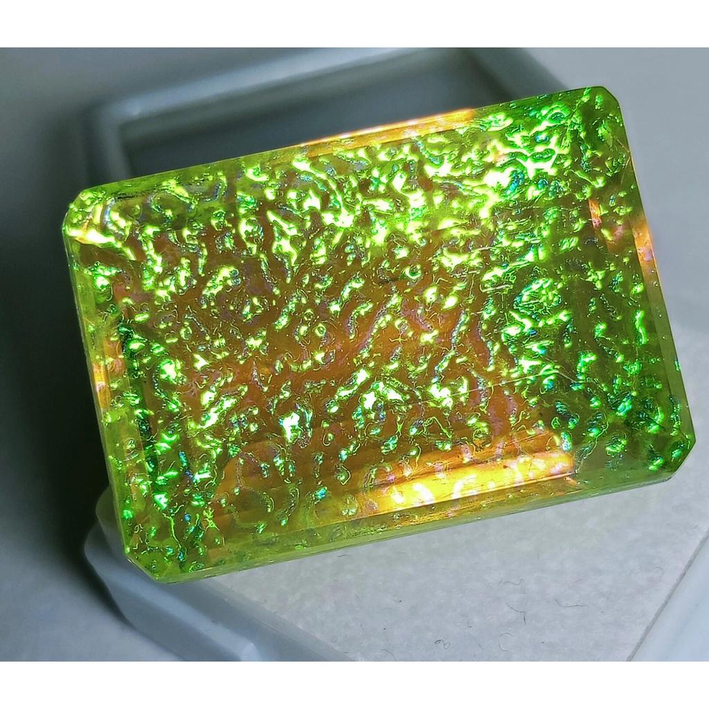 Emerald Cut Natural Monarch Fire Opal Doublet 65-67 Ct Stunning Gemstone