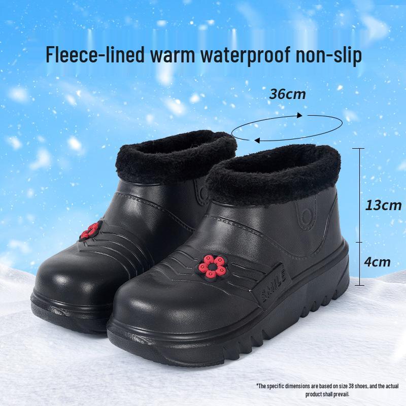 Водонепроницаемые зимние и дождевые ботинки на флисовой подкладке для мужчин и женщин - Теплая универсальная обувь для кухни и улицы 40 960₽