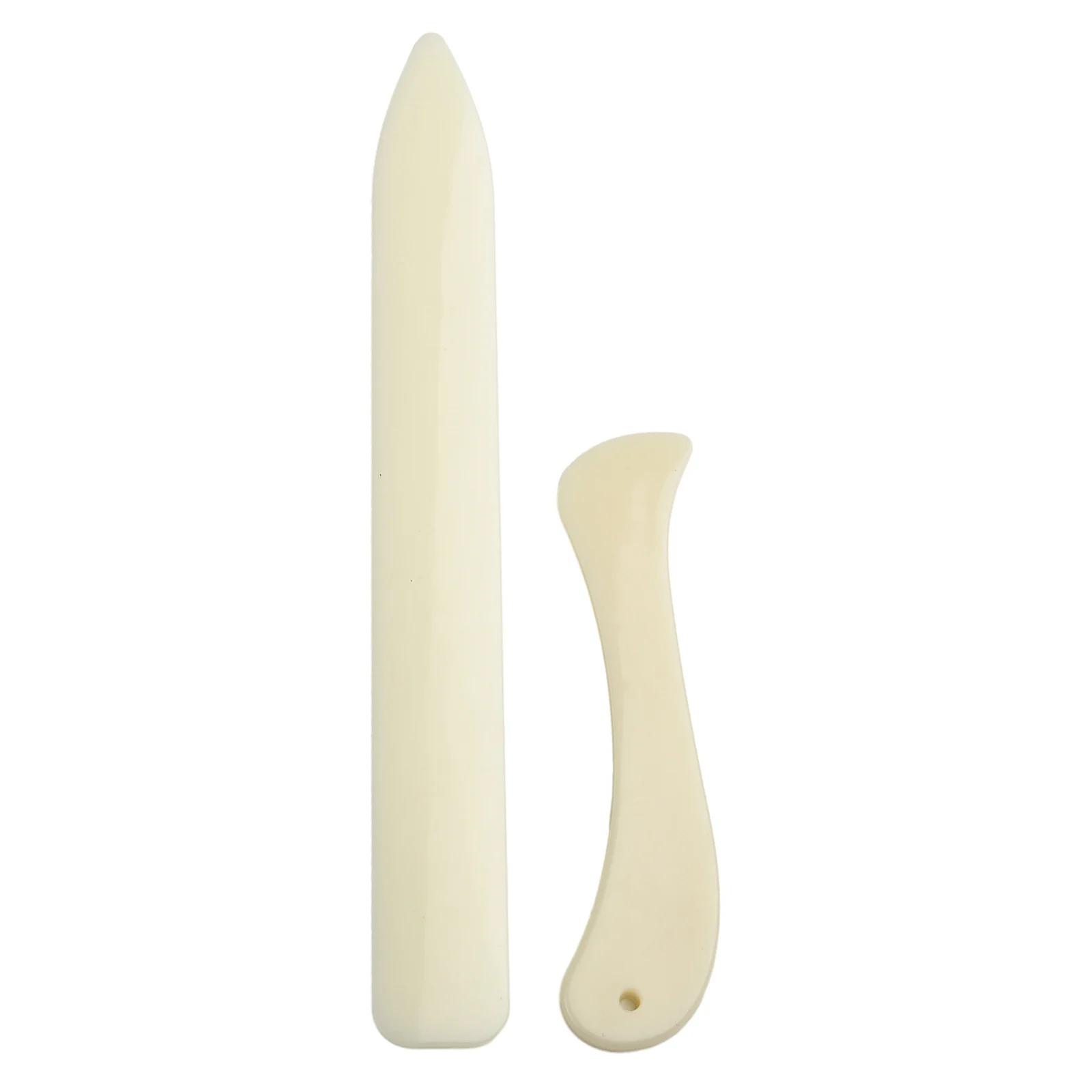

2PCS Leather Working Tool Bone Folder For Leather Craft Scoring Folding Creasing Edges Paper Plastic Handmade Sewing Tools Part