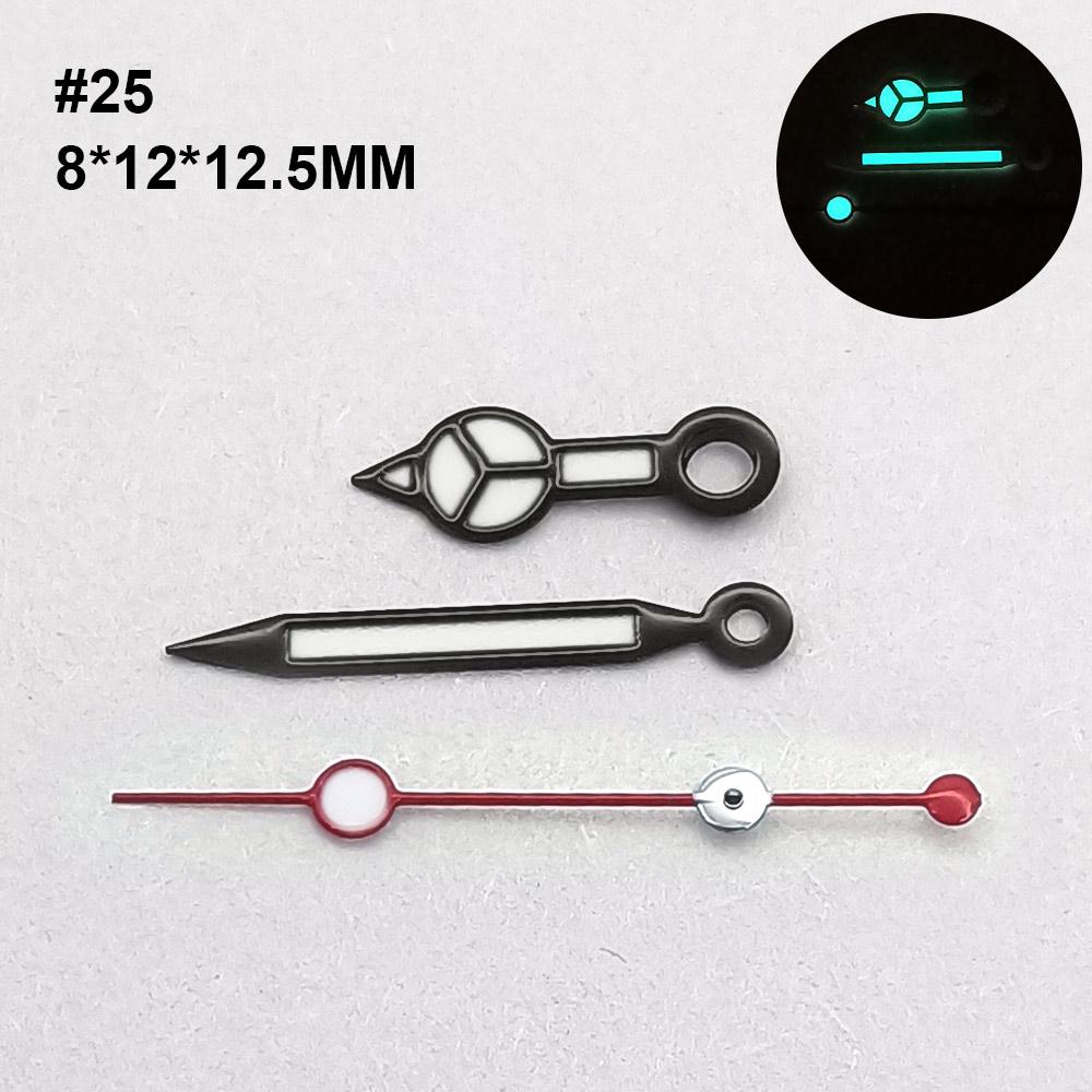 Uhrzeiger C3/bgw9 Blau Grün Leuchtend passend für NH-35-36 Uhrwerk Mechanische Armbanduhr Zubehör Silber Gold Roségold Schwarz