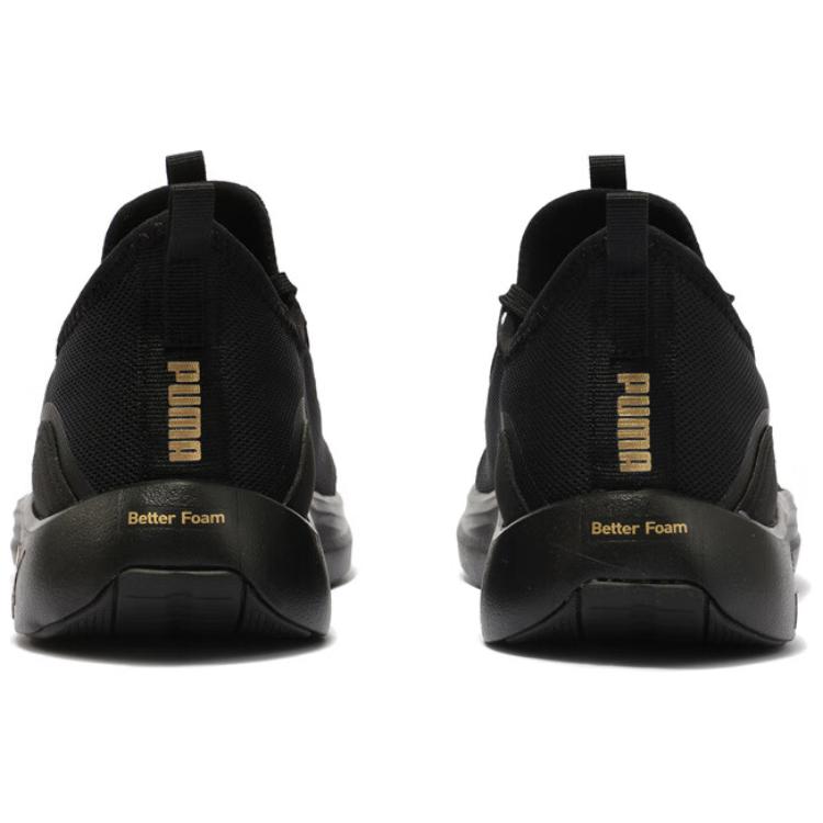 Puma Legacy Comfortable Versatile Non-Slip Wear-Resistant Low-Top Casual Running Shoes Women Sneaker Black Gold 377874-01