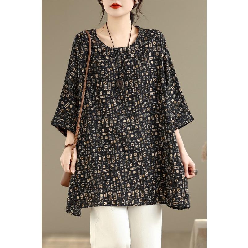 DIMANAF Plus Size New T-Shirt Women Loose Casual O-Neck Lady Tops Tees Shirts Print Oversize Summer 2026