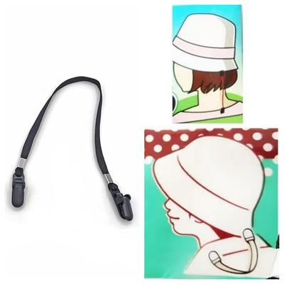 Outdoor Anti-Lost Cap Retainer Hat Shirt Clips Cord Rope Windproof Hat Strap Clip For Riding Fishing Golfing