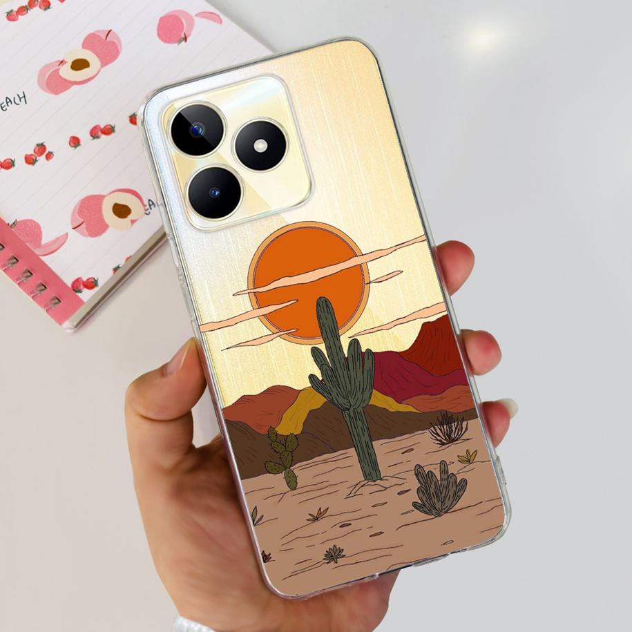 

Для Realme C53 RMX3760 2023 Чехол Популярный Цветок Одуванчика Задняя Крышка Мягкий Funda Для Realme C53 4G C 53 Чехол для Телефона Силиконовый Coque Realme C53