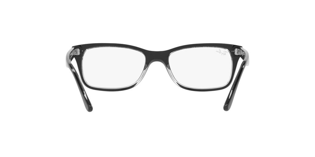 Sunglasses RX5428F TRANSPARENT 55 Prescription Eyewear Frames 2034 BLACK ON Asian Fit [Ray-Ban]
