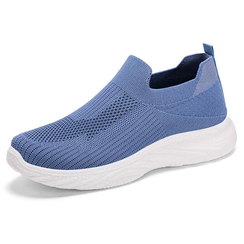 Shoes women's summer new casual single shoes lazy one pedal breathable socks shoes light soft sole not tired feet women's shoes