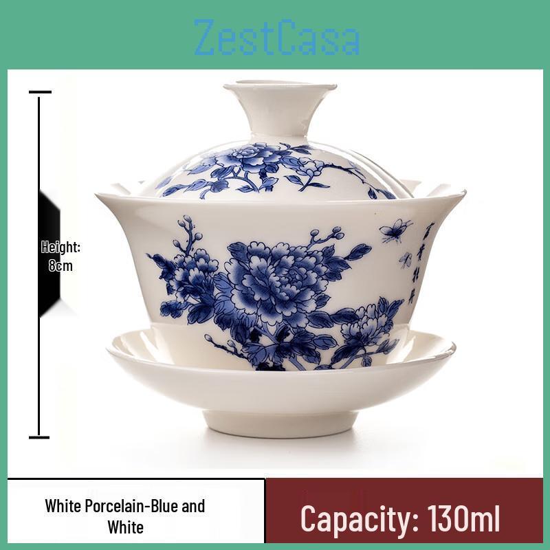 Kung Fu Porcelain Gaiwan White Tea Cup