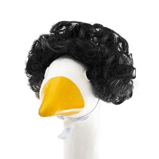 3/4Pcs Porch Goose Wig with Elastic Drawstring Lawn Goose Outfit DIY Outdoor Garden Patio Yard Goose Statue Hairpiece Decoration Accessories