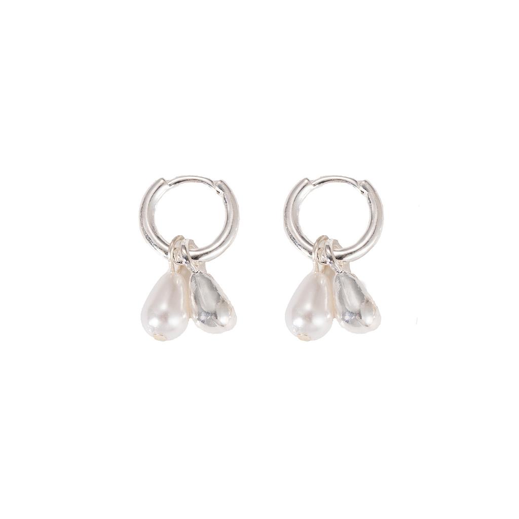 Exquisite And Simple Style Earrings Light Luxury Niche Water Drop Pearl Stud Earrings High-End Sense Small Temperament Earrings