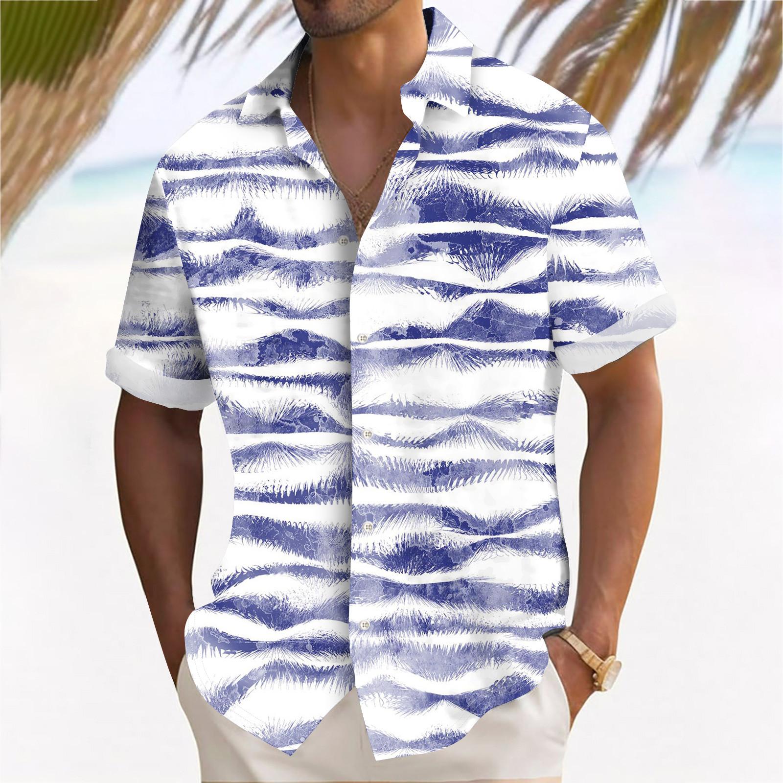 

Гавайская рубашка для мужчин, мужские винтажные рубашки для боулинга на пуговицах, летняя пляжная рубашка с коротким рукавом XXXL фиолетовый