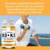 Vitamina D3 e K2 5000 UI Supporto per la salute muscolare Vegetariano Alta intensità 120 capsule molli