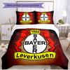 3pcs Duvet Cover Set (1*Duvet Cover + 2*Pillowcase, Without Core), Bayer 04 Leverkusen Print Soft All‑Season Bedding Set, Home Bedroom Decor Gift