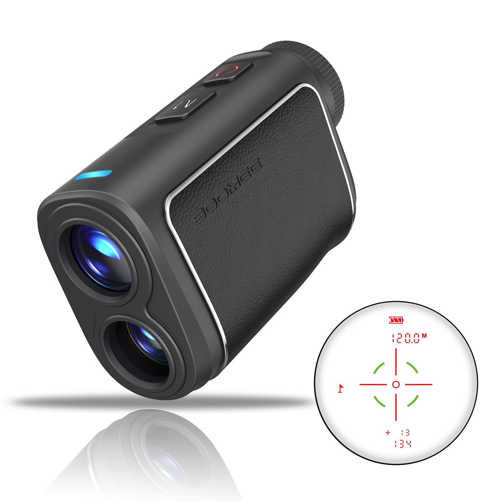 

BooMee Golf Distance Meter Гольф Лазерний далекомір Ультракомпактний 2-кольоровий OLED дисплей Червоний Зелений Прилад для вимірювання відстані Golf 1000M Ultra