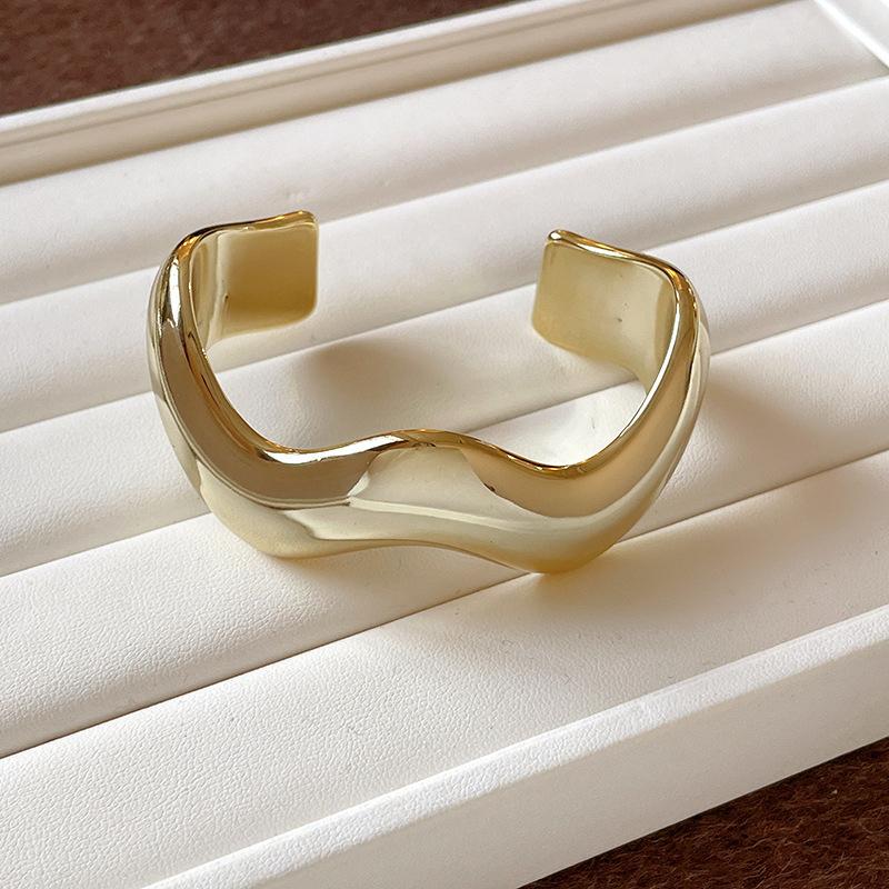 Punk Metal Bracelets For Women Men Geometric Cuff Bangles Personality Exaggerated Hand Jewelry