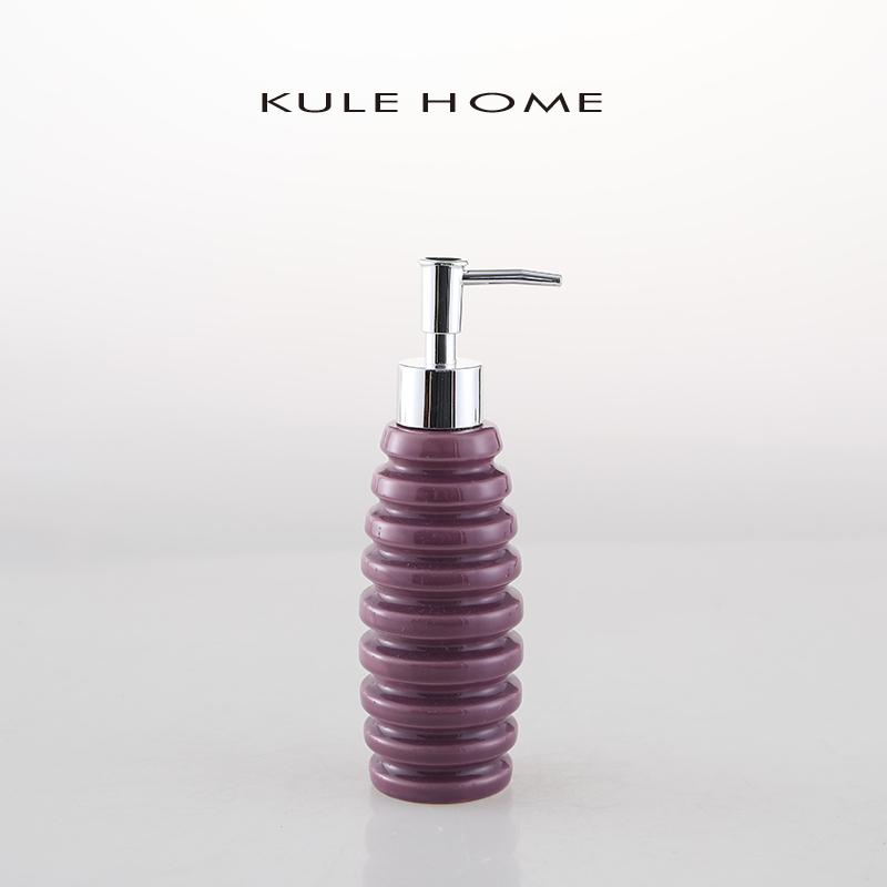 Modern Irregularly Shaped Ceramic Lotion Bottle for Hotel Bathroom Shampoo Dispensing Bottle Colorful Press-type Soap Dispenser