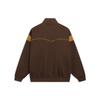 Li Ning Letter Print Color Block V-Neck Loose Casual Jacket Men Jacket Brown AFDT155-1