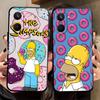 Case for Realme C21 C15 C12 C25 11 Pro Nazro 50 50i 12 14 GT Master Neo2 P3 Ultra C33 C35 C53 C55 Phone Cover S-simpsons Donut