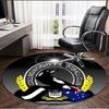 Collingwood Magpies Print Round Rug, Washable Floor Carpet, For Entryway Dorm Laundry Room Office Study, Home Decor Birthday Christmas Gift