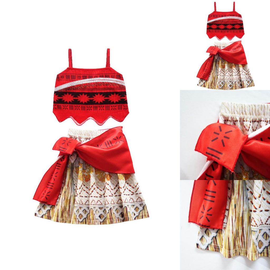 Kids Moana Princess Dress Cosplay Costume For Xmas Party Gift