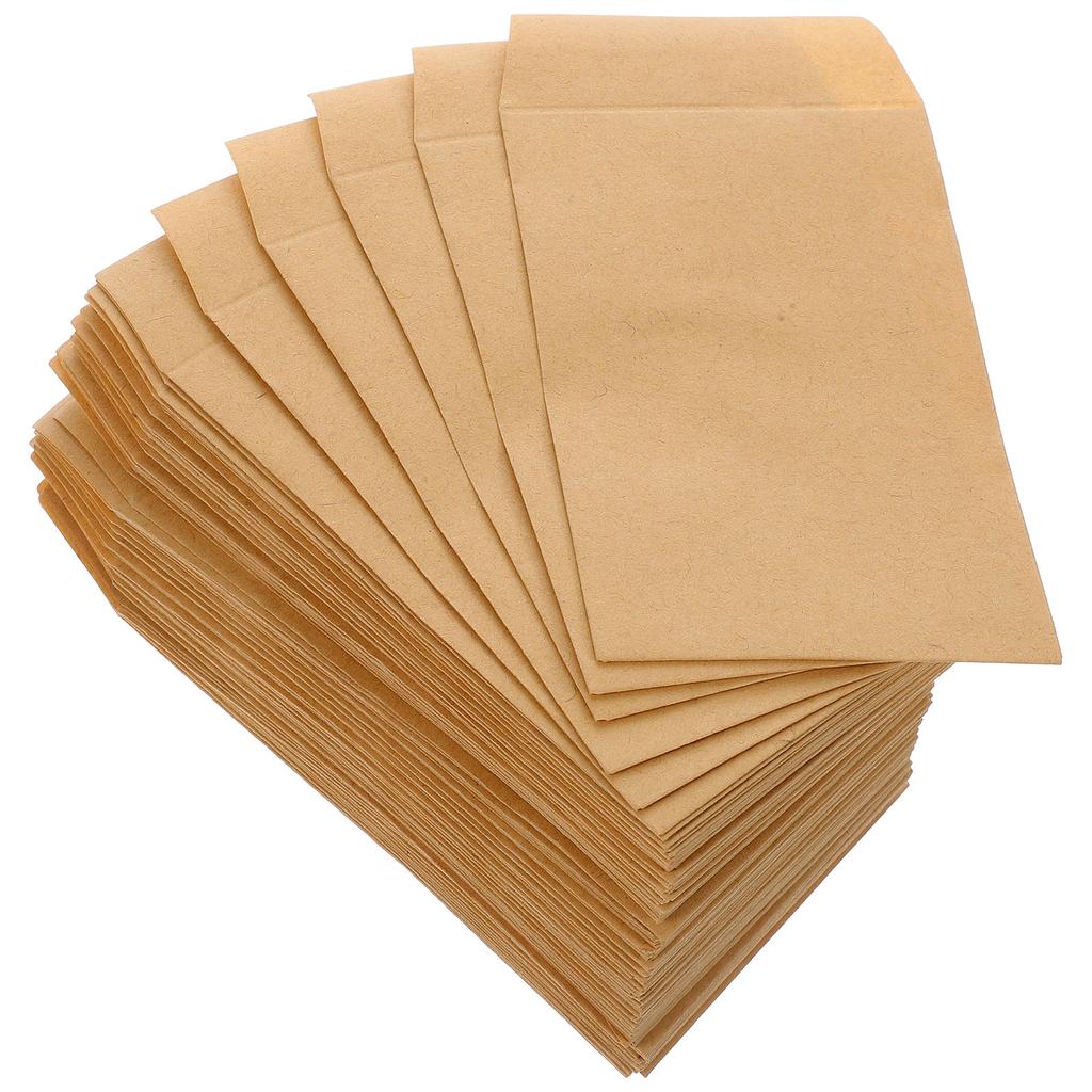 100pcs Kraft Envelopes Mini Envelopes Seeds Packet Envelopes for Storing Small Items Material Sheet