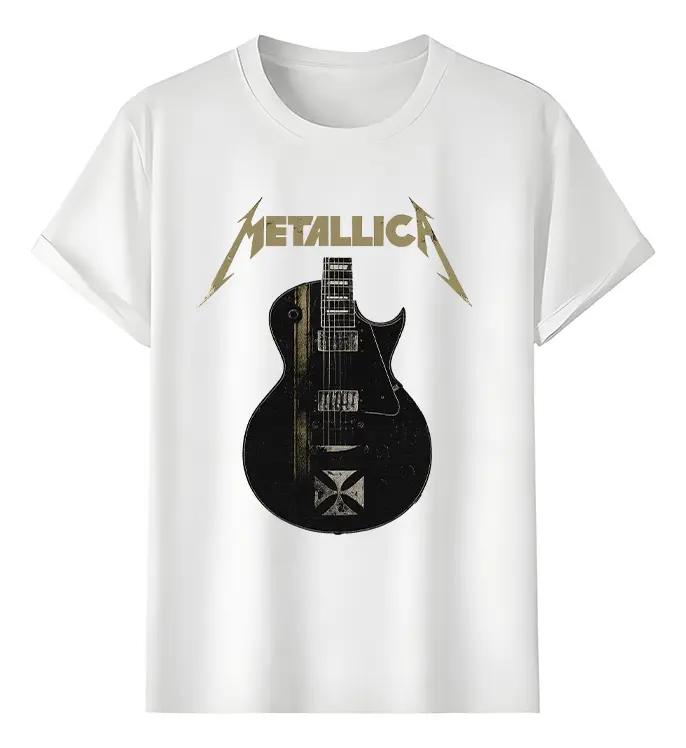 Tshirt Muscle Freaks Metallica Guitar Estilo Rock Metal