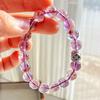 Pulsera de Plata 925 de 10 mm, Pulsera de Fantasma Morado Natural de Alta Calidad