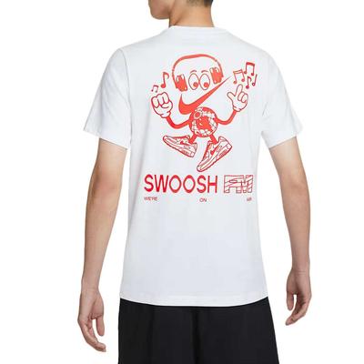 Sportswear T Shirts Men's White Crew Neck Moderate FZ5407-100