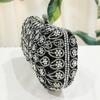 Weiße Strass Schwarz Abendtasche Tasche WHTUOHENG Damen Blumen Diamant Kristall Damen Party Abschlussball Handy Handtaschen Minaudiere