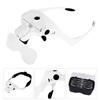 Magnifying Glass Lens LED Light Lamp Visor Head Jeweler Headband Magnifier