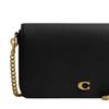 Coach 21 Gold Logo Chain Shoulder Strap Leather Crossbody Bag Mini Women bags Black CAO01-B4BK
