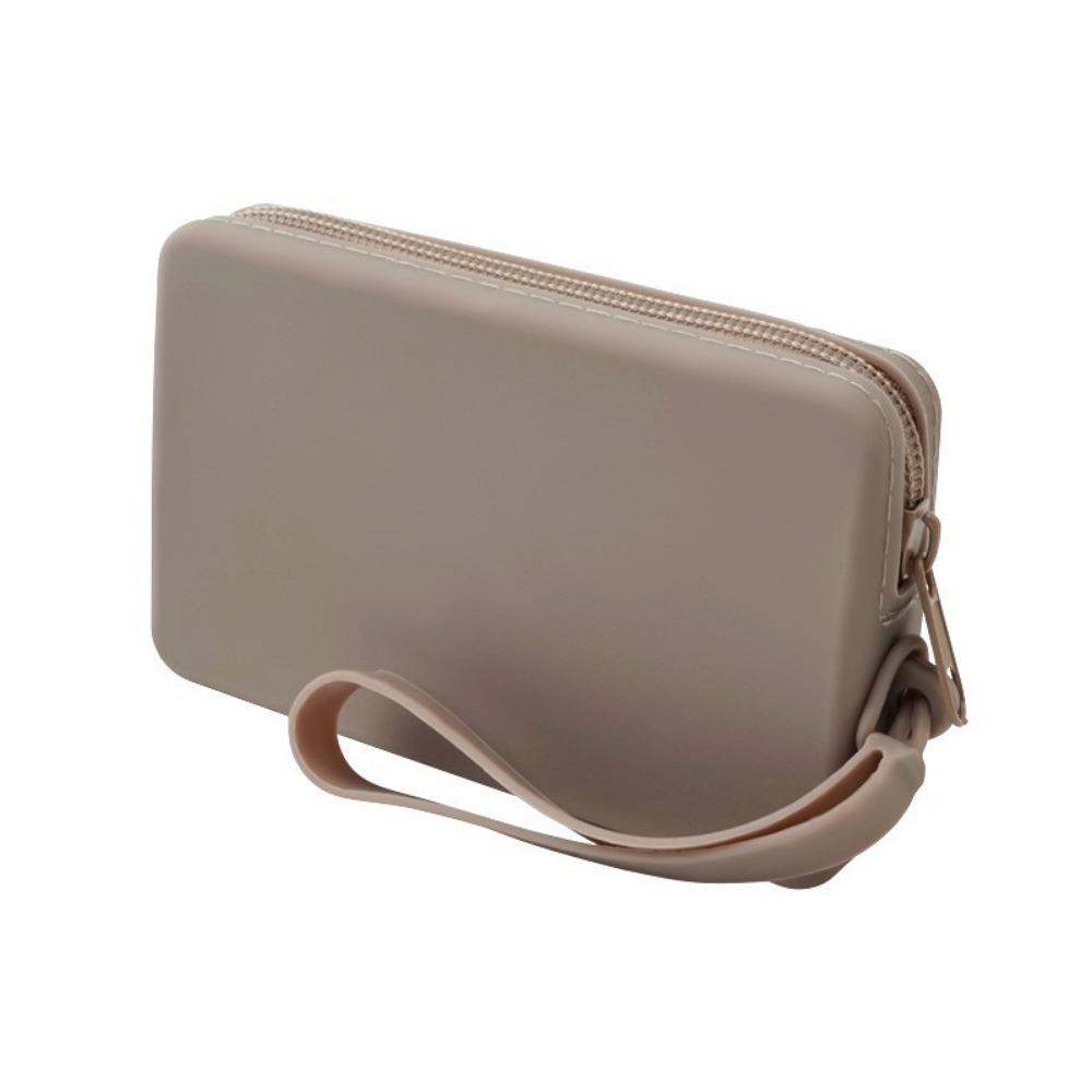 

Square Digital Storage Bag Waterproof Silicone Coin Purse Multi-Functional Large Capacity Toiletry Bag Cable Accessories Pouch хаки