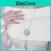 Collar con Colgante de Copo de Nieve para Mujer Con Diamante de Agua Diseño Geométrico Verano