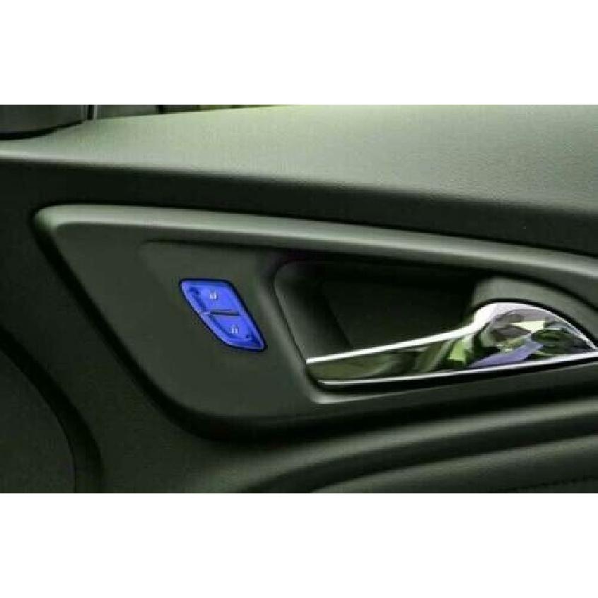4pcs Blue Aluminum Button Sticker Inner Door Handle For Chevrolet Malibu 16~21