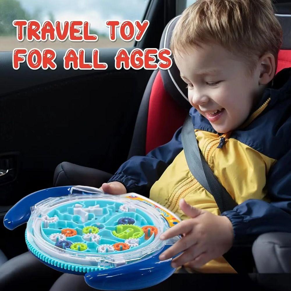 3D Puzzle Maze Board Rolling Ball Gear Balance Logic Training Toy Transparent Design Educational Toy Brain Games