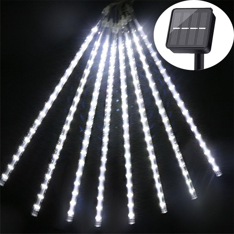 Solární meteorický roj, vánoční světlo Thrisdar, 50 cm, 288 LED, venkovní solární padající déšť, vánoční dekorace na stromeček, vánoční párty