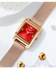 Sanda Women's Retro Leather & Mesh Strap Casual Wristwatch