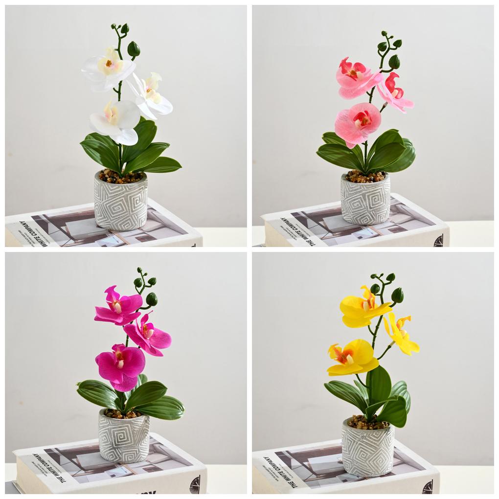 Artificial Orchid Flowers Potted Flowers Artificial Flowers Artificial Phalaenopsis Artificial