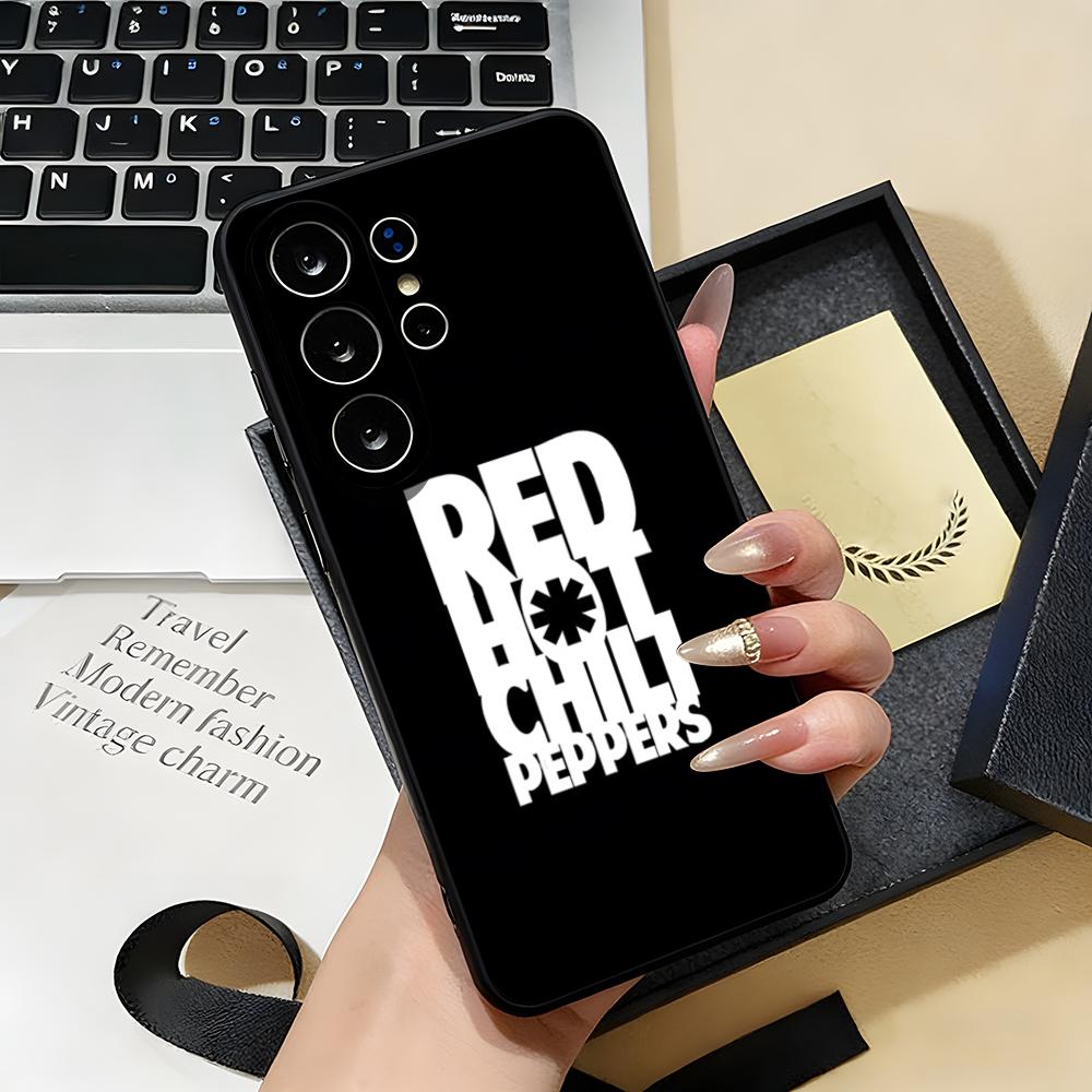 

Hot Chili P-Peppers Band Phone Case For Samsung S26 S25 S24 FE S23 S22 S21 Plus S20 Ultra Note20Ultra Black Soft Shell Galaxy S25 Plus
