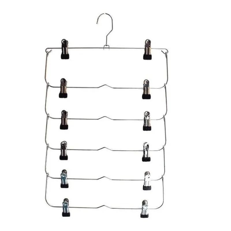 The Multi-layer Clothes Rack Comes With 12 Clips Convenient Storing Clothes Such As Folded Pants And Does Not Take Up Space