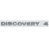 Discovery 4 Car Logo Emblem Badge - Round Letter Font Sticker for Hood/Trunk - Chrome Silver/Black/Gray Styling Accessory